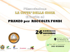 Pranzo per Raccolta Fondi – Domenica 26 Novembre